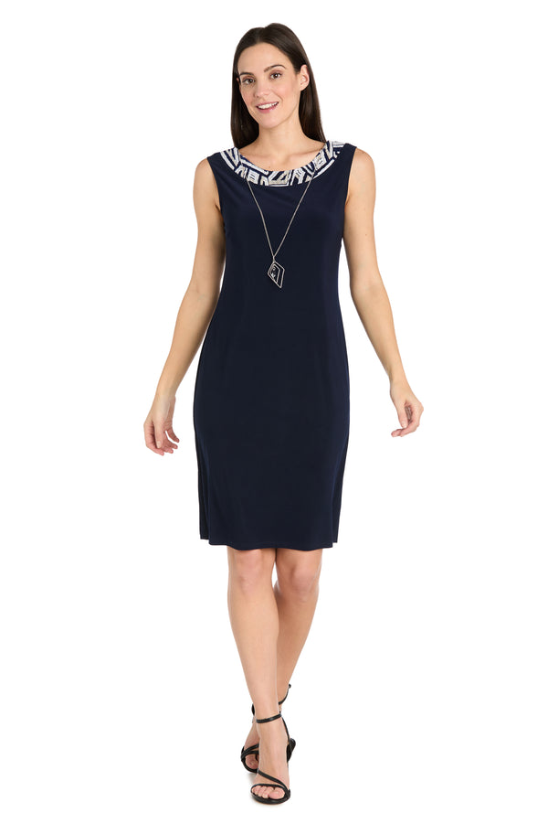 R&m Richards Geometric Printed Jacket Dress - Petite