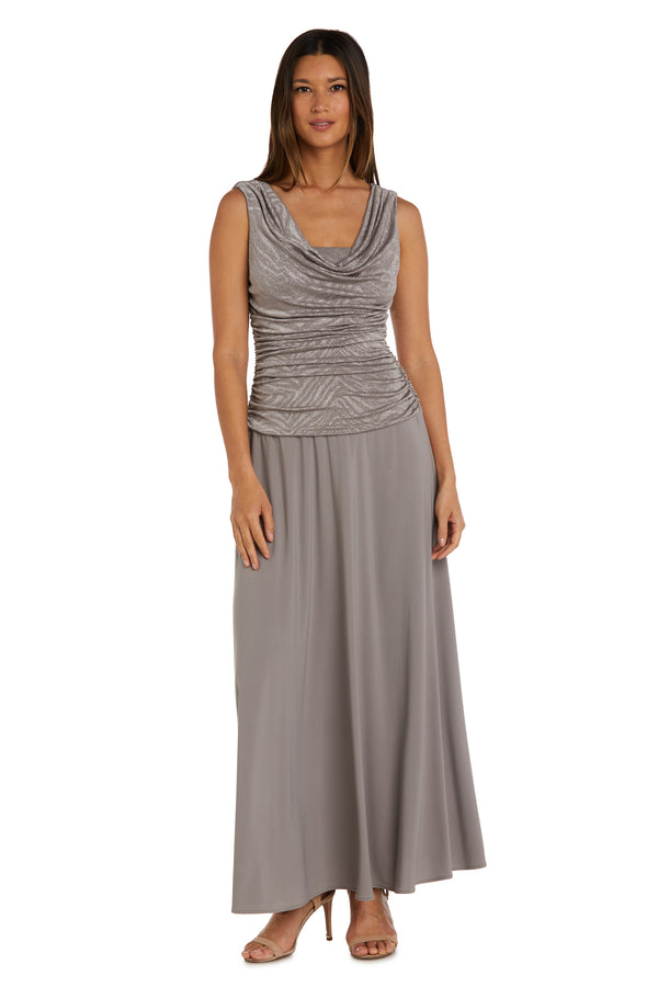 r&m richards Glitter Bodice Evening Gown - Petite