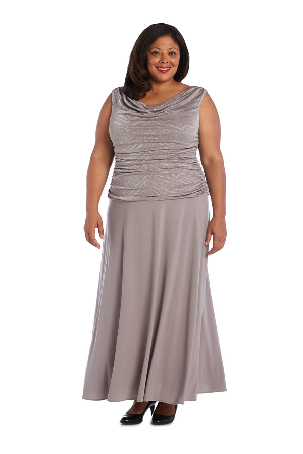 R&m Richards Glitter Bodice Evening Gown - Plus