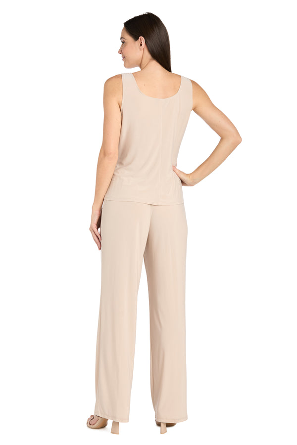 R&m Richards Gold Sequin Pant Suit