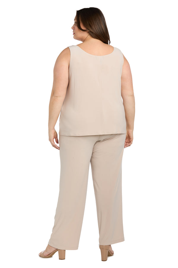 R&m Richards Gold Sequin Pant Suit - Plus