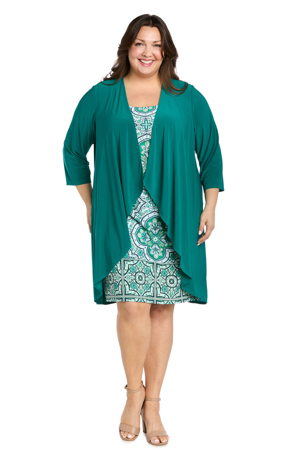 r&m richards Green Harmony Jacket Dress - Plus