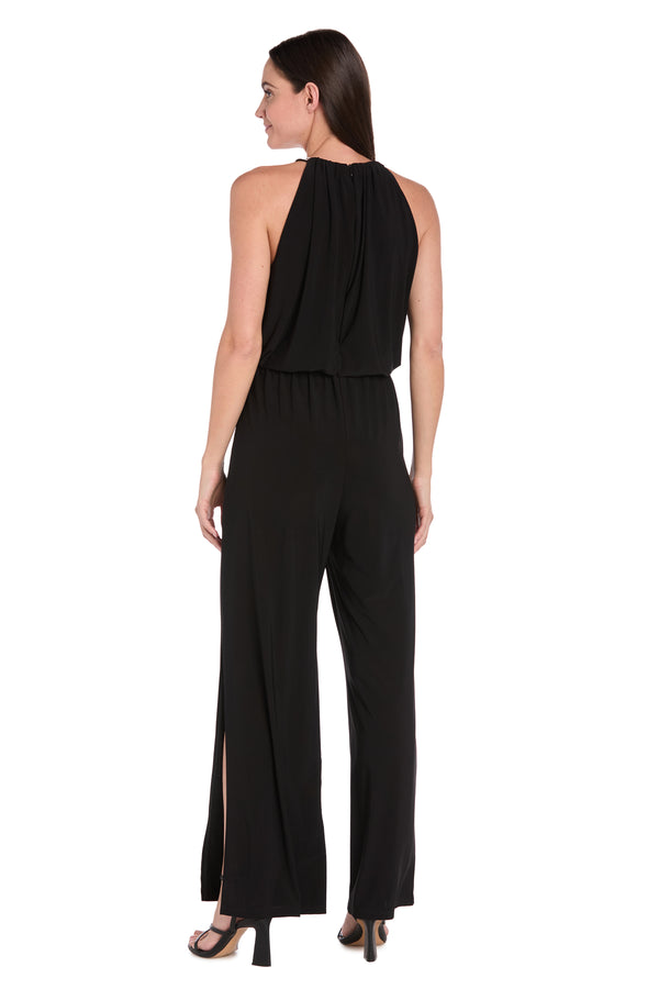 R&m Richards Halo Neckline Keyhole Jumpsuit - Petite