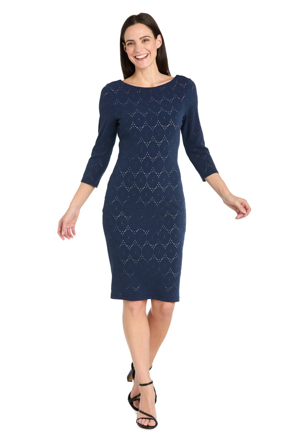 r&m richards Illusion Pattern Stretch Dress
