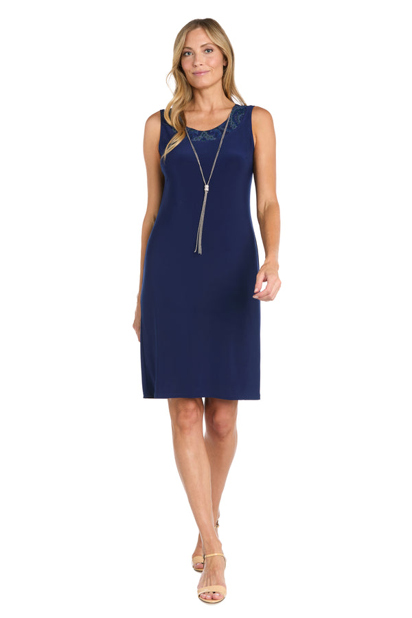 R&m Richards Illusion Sequin Jacket Dress