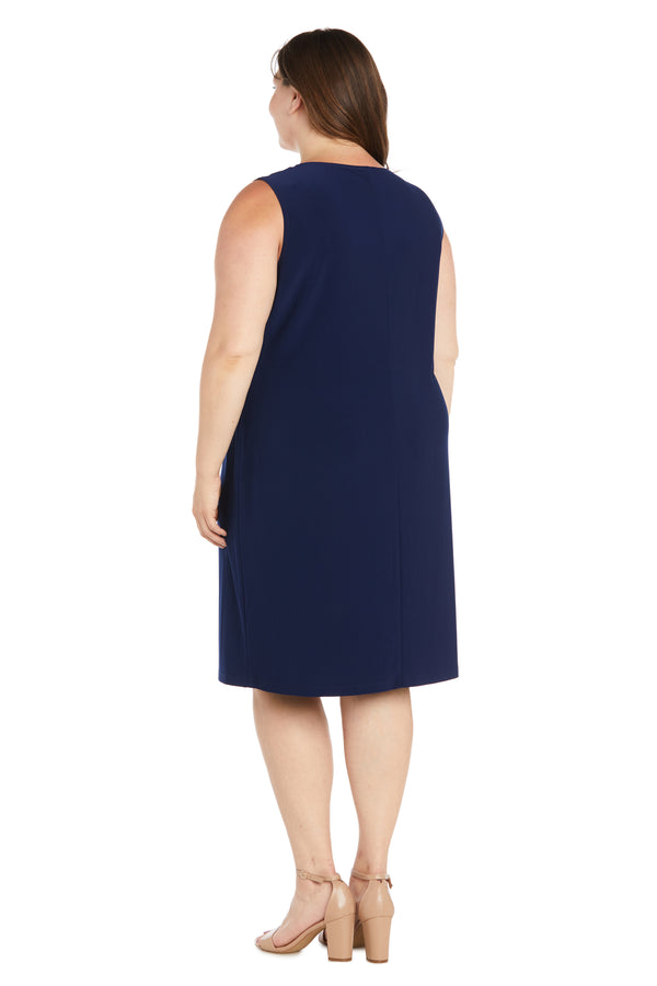 R&m Richards Illusion Sequin Jacket Dress - Plus