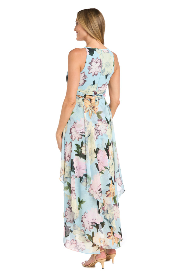 R&m Richards Keyhole Elegance High-Low Dress