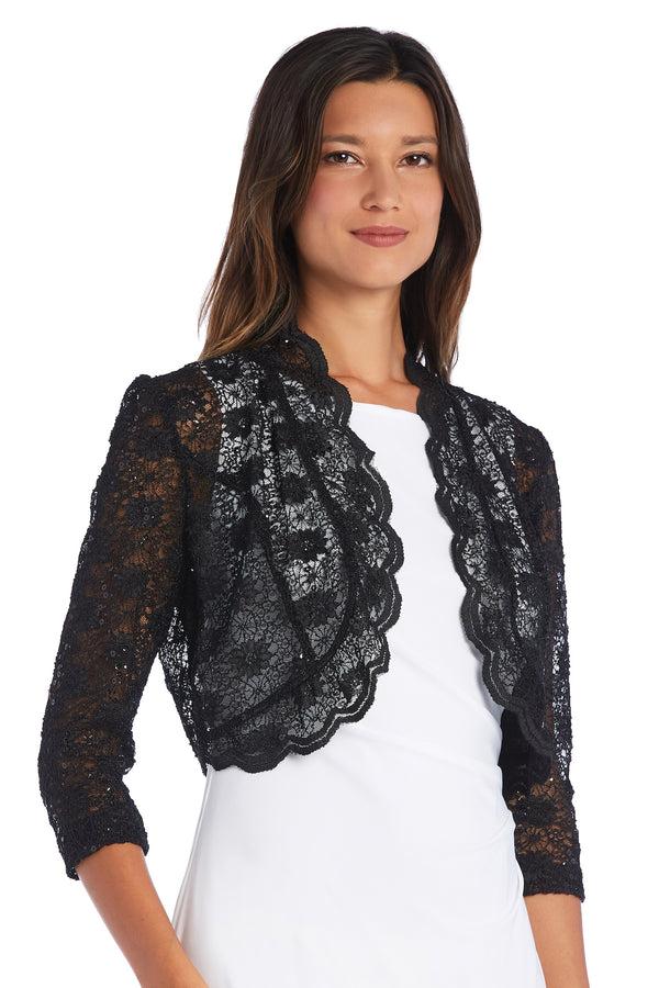 r&m richards Lace Bolero with Scalloped Edges