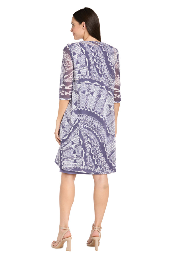 R&m Richards Lavender Daytime Jacket Dress - Petite