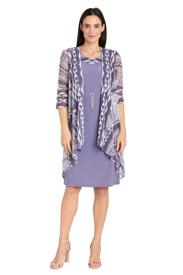 r&m richards Lavender Daytime Jacket Dress - Petite