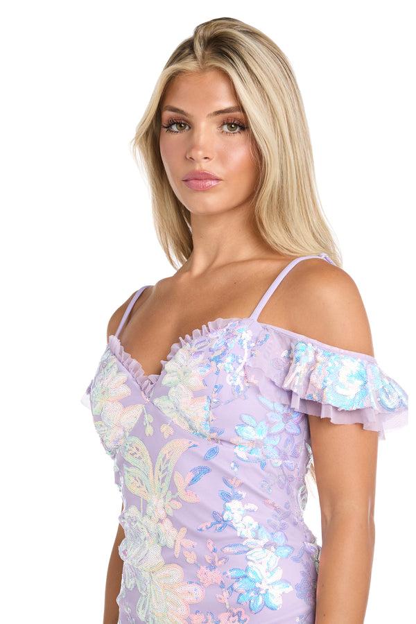 R&m Richards Lennon Lilac Dress