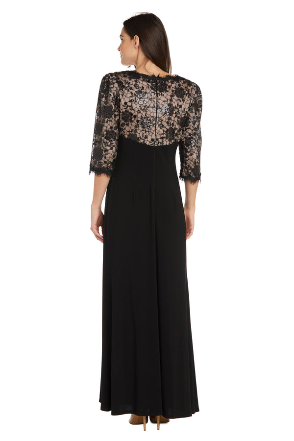R&m Richards Long Lace Evening Gown