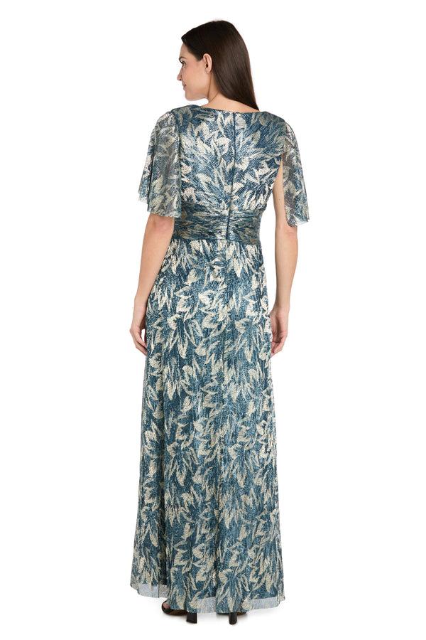 R&m Richards Metallic Maxi Dress - Petite