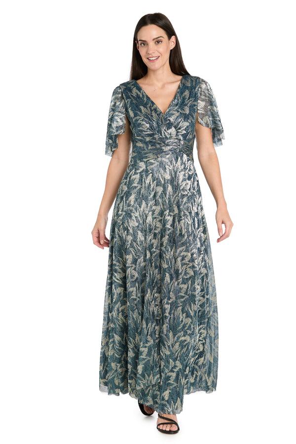 r&m richards Metallic Maxi Dress - Petite