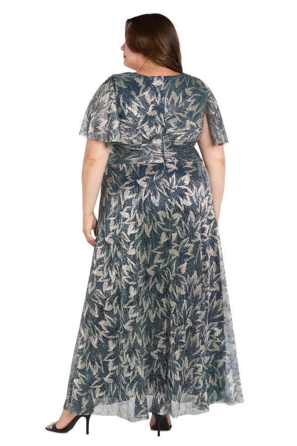 R&m Richards Metallic Maxi Dress - Plus