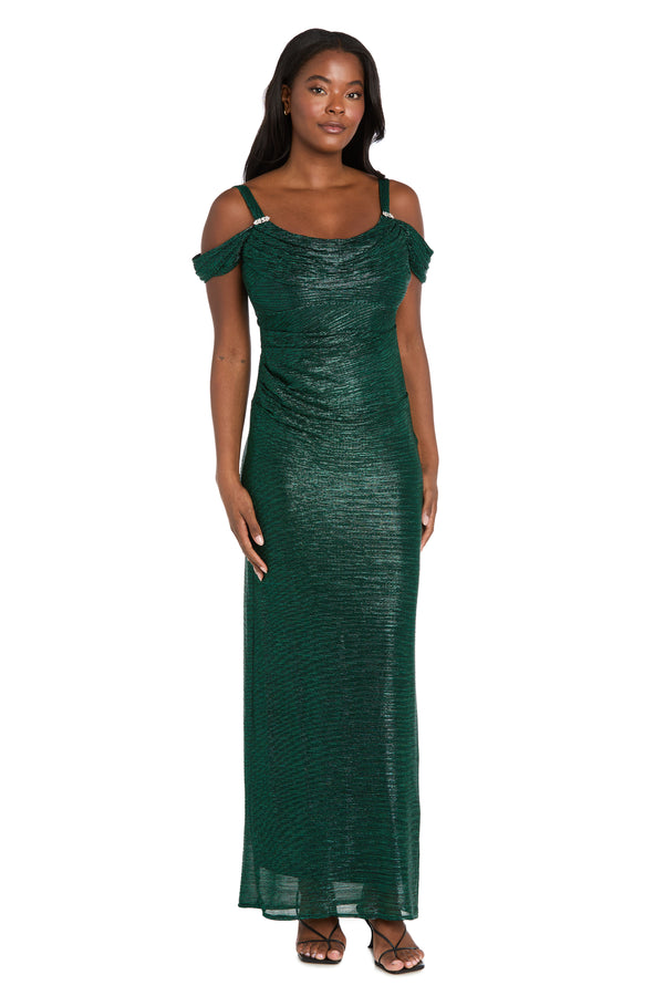 r&m richards Metallic off The Shoulder Dress