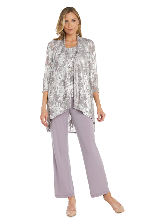 r&m richards Metallic Patterned Pantsuit
