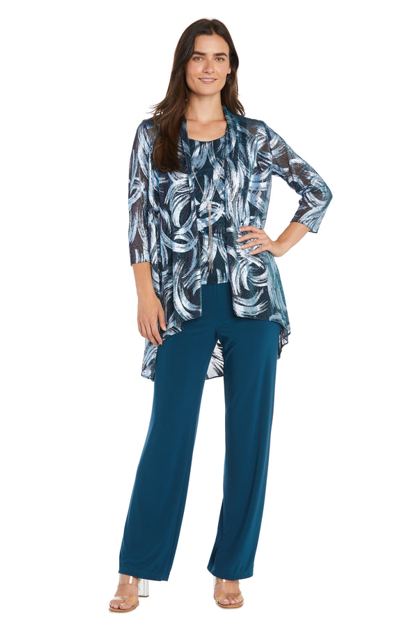 r&m richards Metallic Swirl Pantsuit r&m richards Metallic Swirl Pantsuit