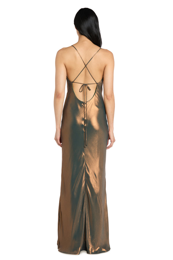 R&m Richards Millie Metallic Long Dress