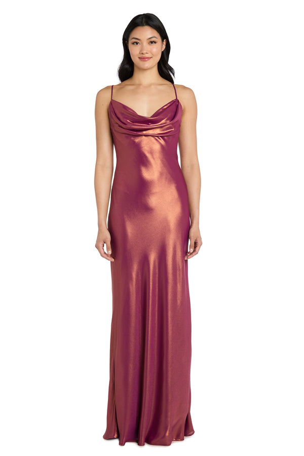 R&m Richards Millie Metallic Long Dress