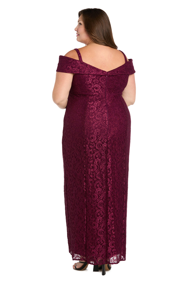 R&m Richards Off The Shoulder Evening Gown - Plus