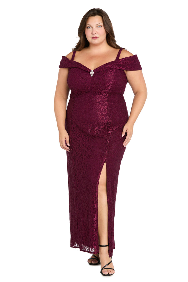 r&m richards Off the shoulder Evening Gown - Plus