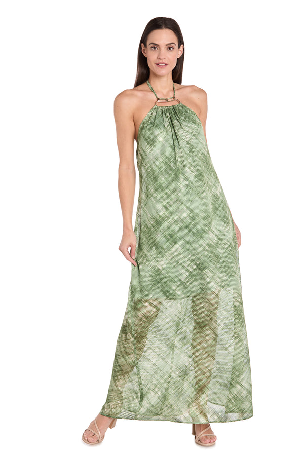 r&m richards Olive Print Maxi Dress