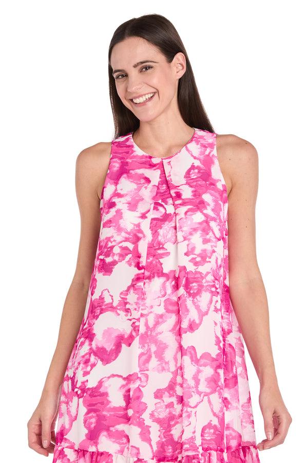 R&m Richards Petal Swing Halter Dress - Petite