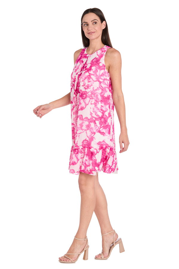 R&m Richards Petal Swing Halter Dress - Petite