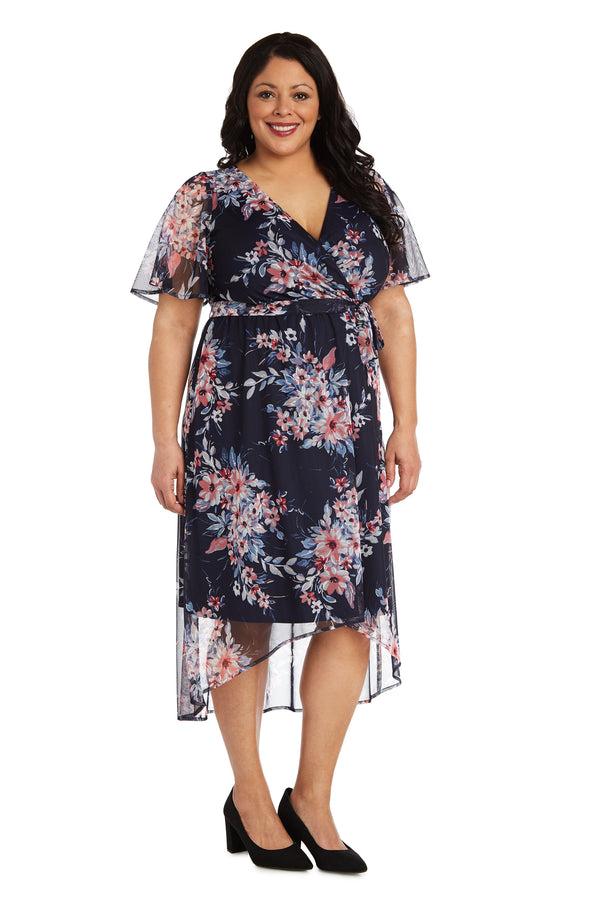 r&m richards Power Mesh High-Low Dress - Plus