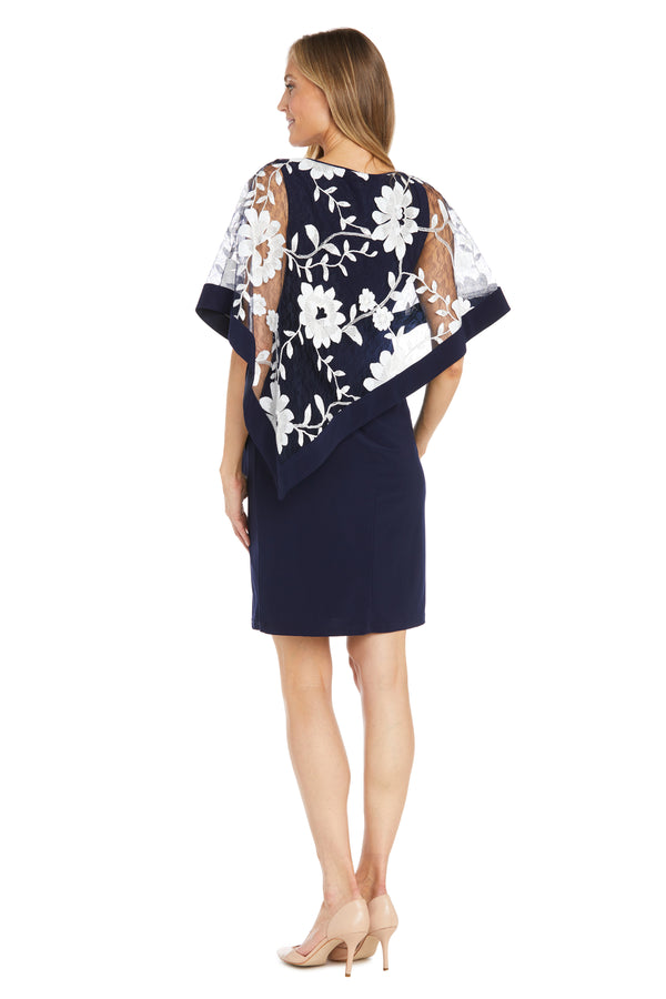 R&m Richards Printed Poncho Dress