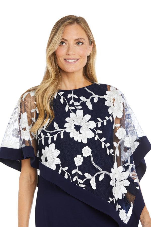 R&m Richards Printed Poncho Dress