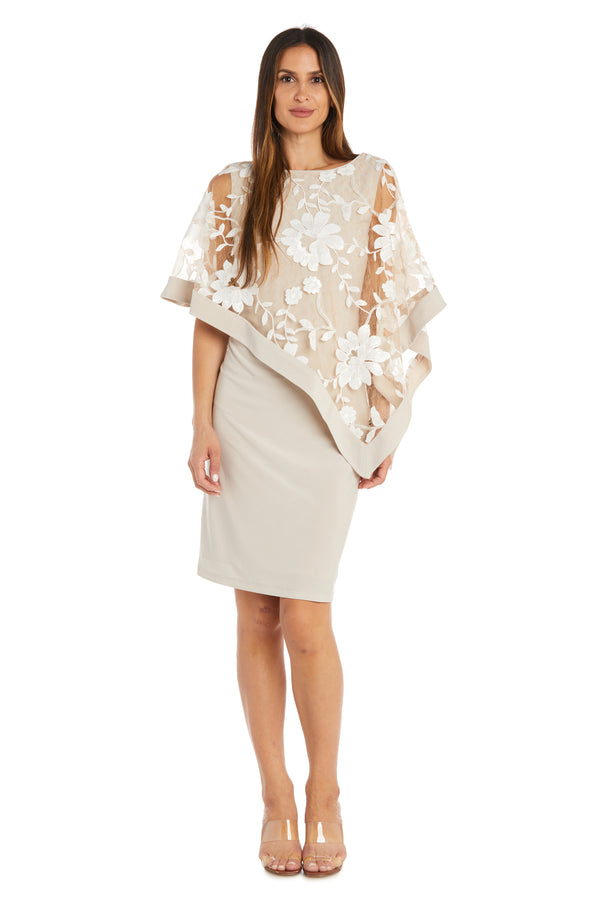 R&m Richards Printed Poncho Dress