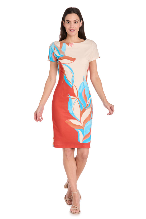 r&m richards Printed Short-Sleeve Spring Dress