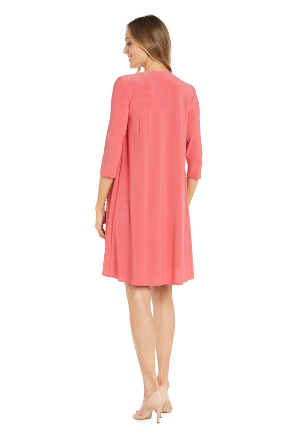 R&m Richards Puff Print Jacket Dress