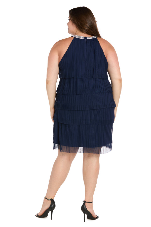 R&m Richards Radiant Ruffles Cocktail Dress - Plus