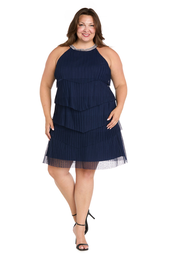 r&m richards Radiant Ruffles Cocktail Dress - Plus