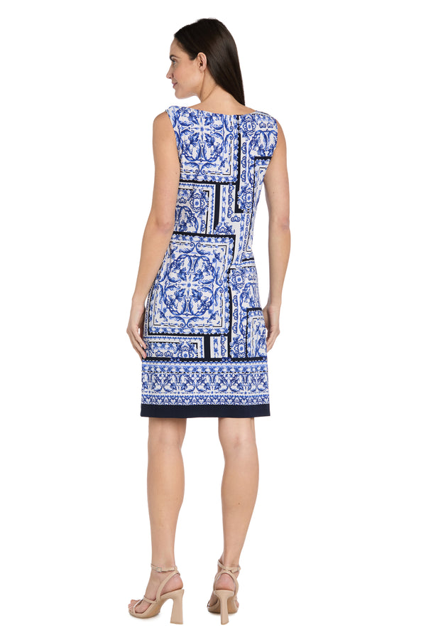 R&m Richards Royal Pattern Jacket Dress - Petite