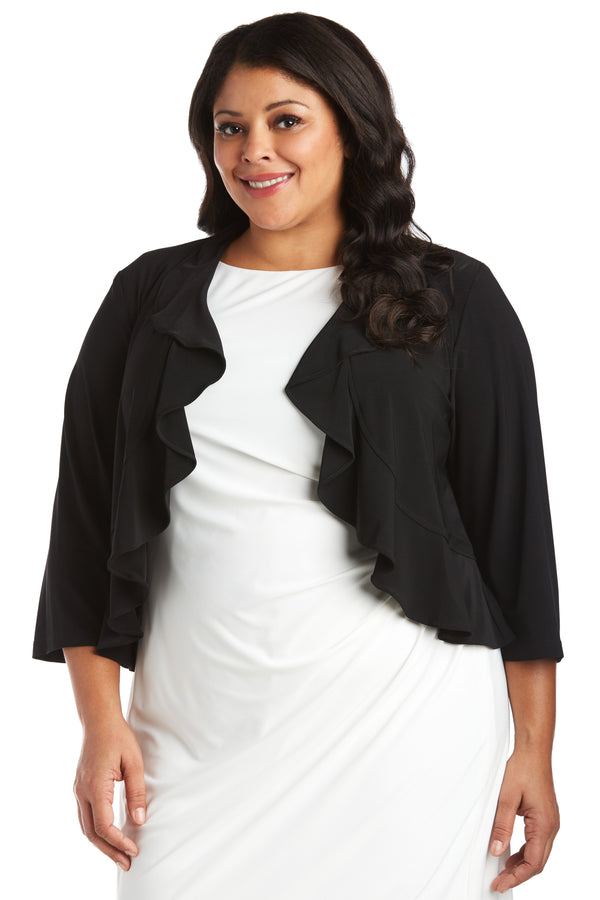 R&m Richards Ruffle Jacket - Plus