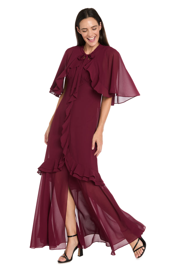 r&m richards Ruffled Chiffon Dress