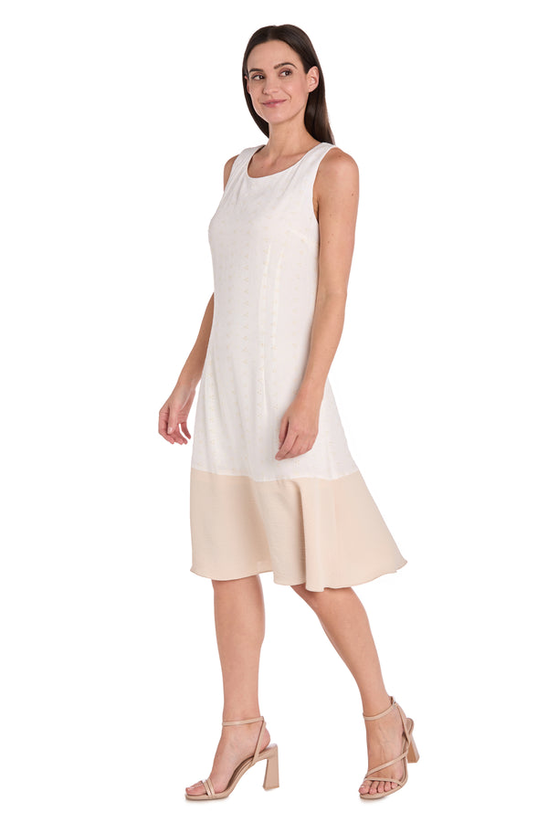 R&m Richards Sandswept Eyelet Midi Dress