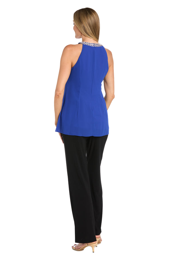 R&m Richards Scarf Halter Tunic With Neck Detail