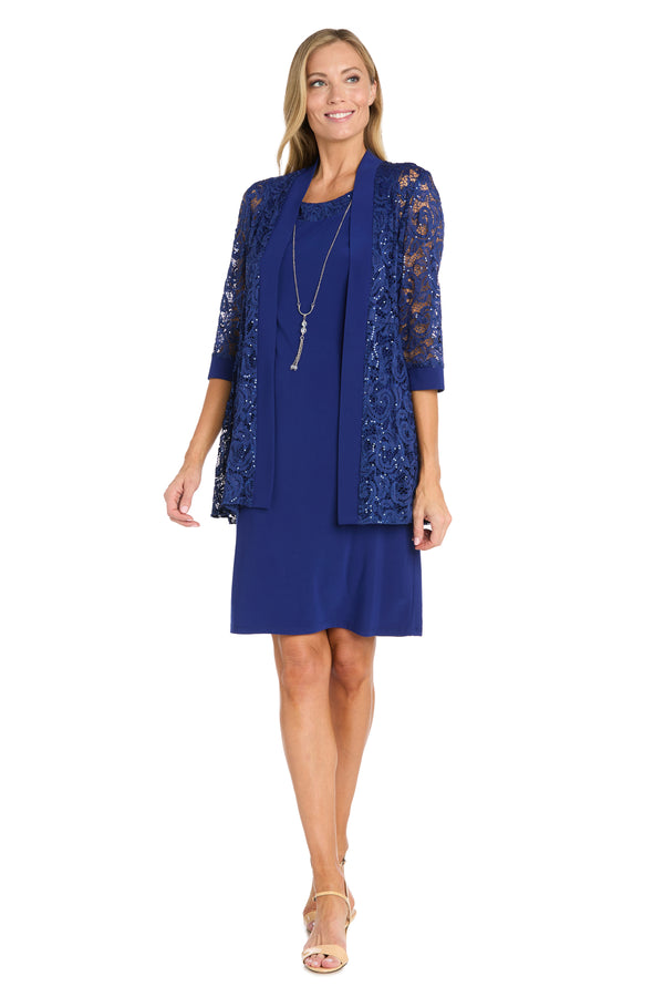 r&m richards Sequenced Laced Jacket Dress - Petite