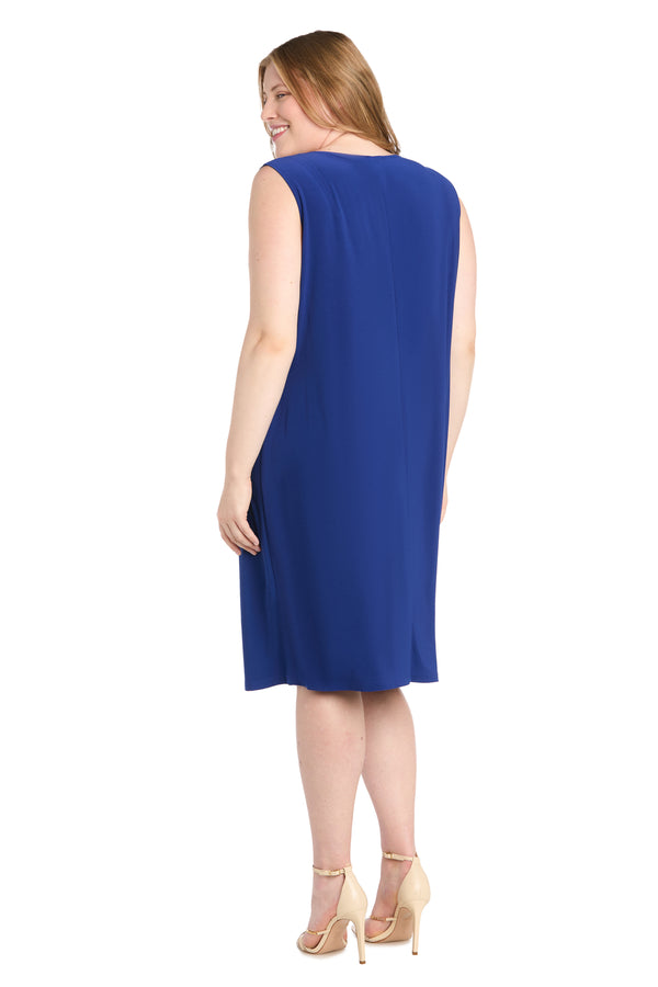 R&m Richards Sequenced Laced Jacket Dress - Plus