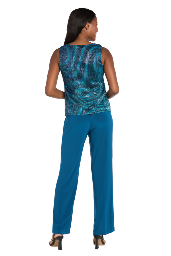 R&m Richards Sequined Duster Pant Set