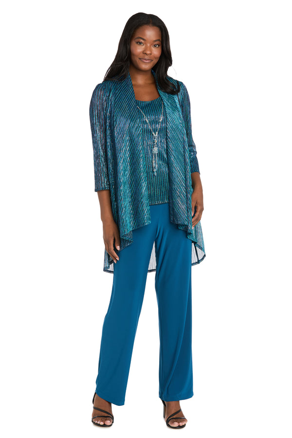 r&m richards Sequined Duster Pant Set