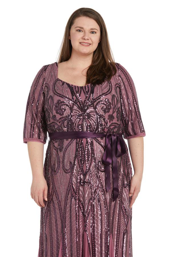 R&m Richards Sequined Embellished Dress - Plus