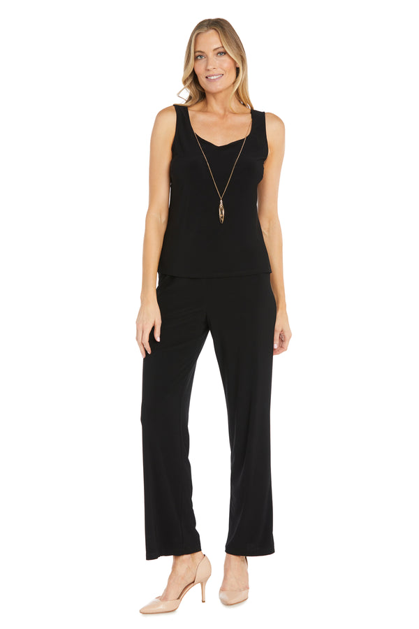 R&m Richards Sequined Embroidered Lace Pantsuit