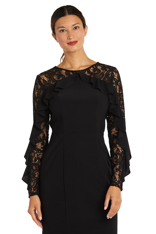 R&m Richards Short Dress With Bodice Sleeves