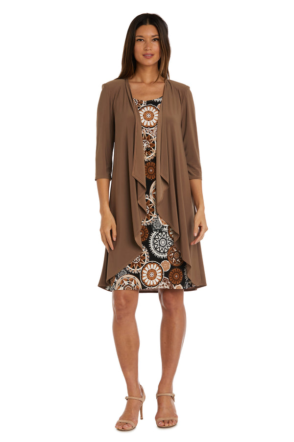 r&m richards Short Puff Print Ity Jacket Dress